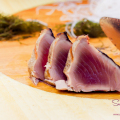 Seared aku (skipjack or bonito) at Japengo at the Hyatt Maui. © 2014 Sugar + Shake